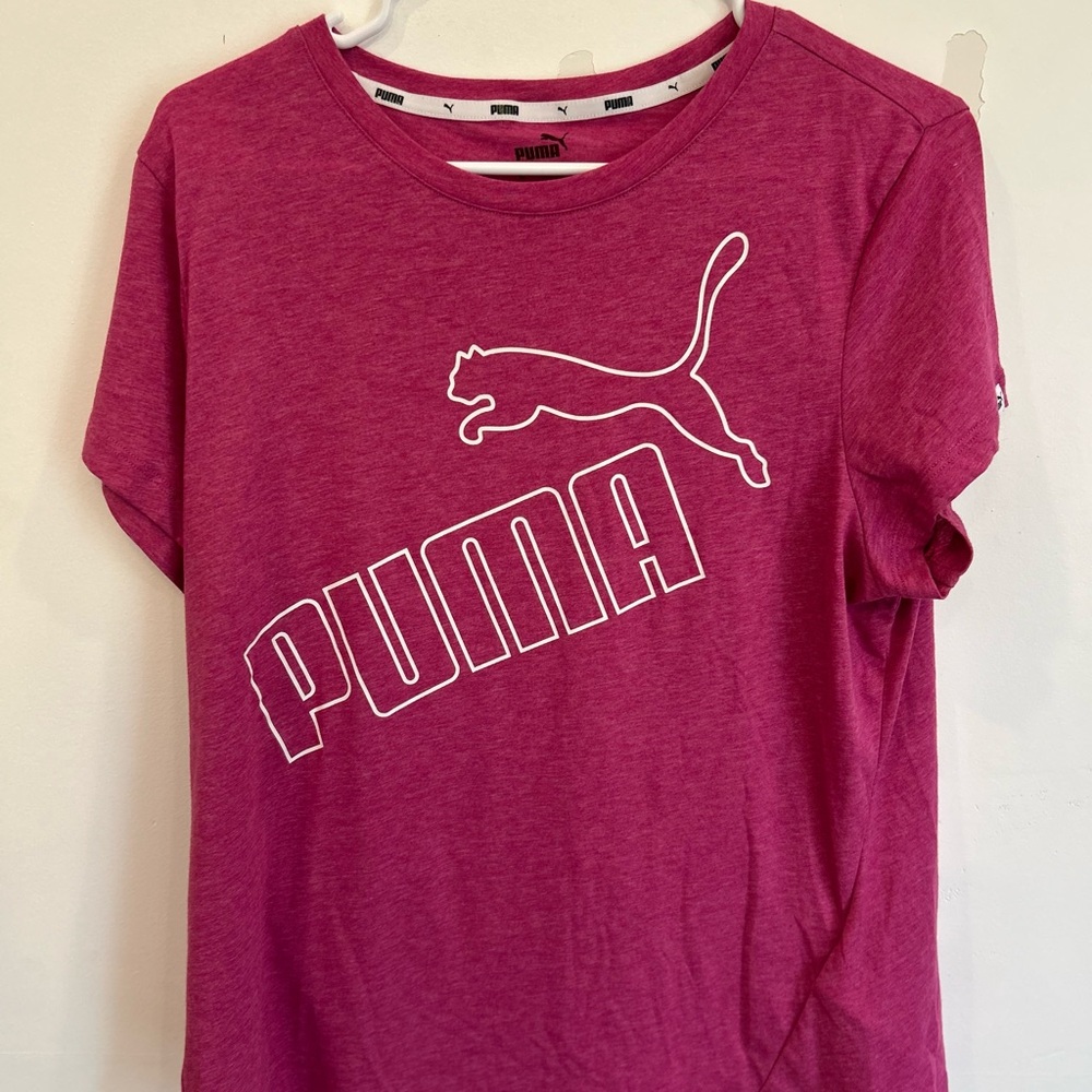 Puma Fuchsia Tee with Logo